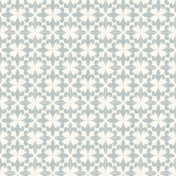 Chesapeake Blue Remy Teal Fleur Tile Wallpaper Sample