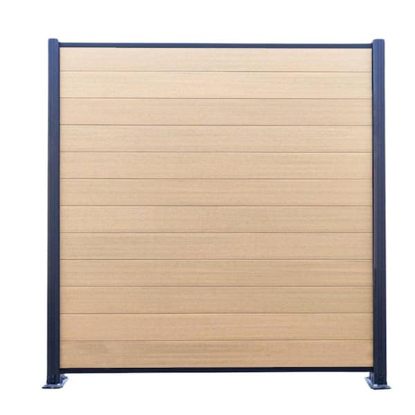 Frame It All 6 ft. x 6 ft. Sand 360 Cap Composite Horizontal Fence Panel