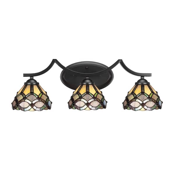 Unbranded Cleveland 24 in. 2-Light Matte Black Vanity Light