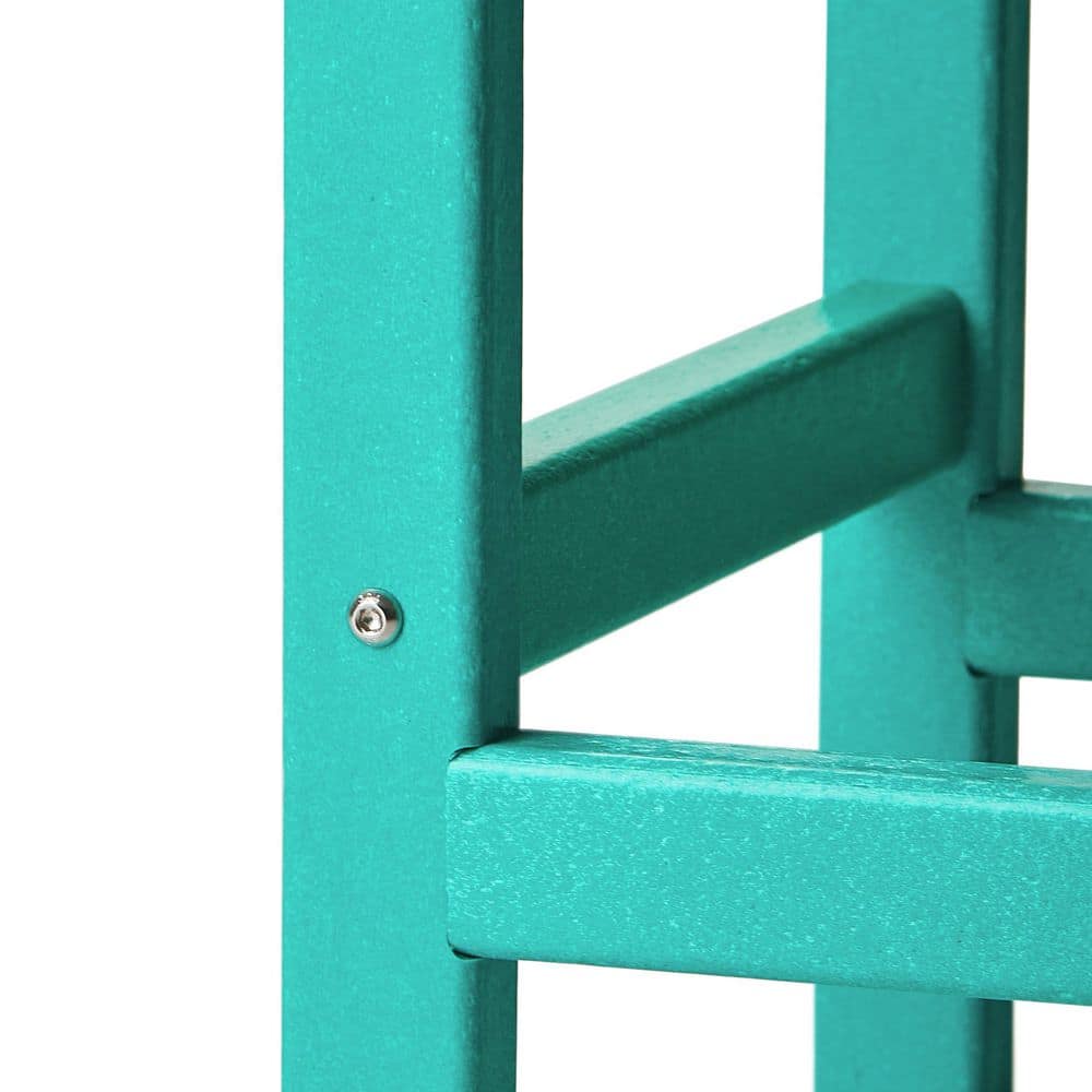 Turquoise HDPE All-Weather Outdoor Patio Side Table