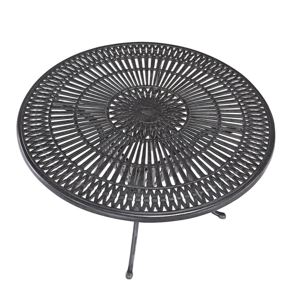 Charleston 48" Square Charcoal Aluminum Outdoor Dining Table