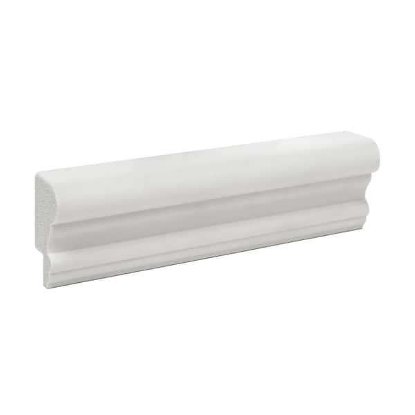 American Pro Decor 1 in. x 1-3/4 in. x 6 in. Long Recycled Polystyrene Cap Panel Moulding Sample