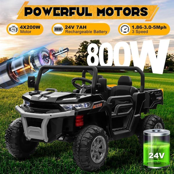 JOYRACER 24 Volt 4x200W Ride on Toys with Remote, Metal Frame UTV