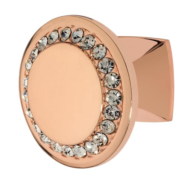 Wisdom Stone Isabel 1-1/4 in. Rose Gold with Crystal Cabinet Knob