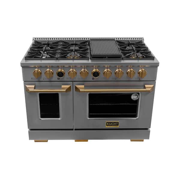 Kucht 48 in. 6.7 cu.ft. 8-Burners Dual Fuel Range Propane Gas in
