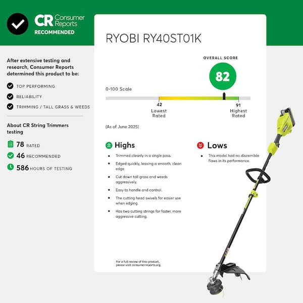 40V 15 in. Expand-It Cordless Battery Attachment Capable String Trimmer with 4.0 Ah Battery and Charger