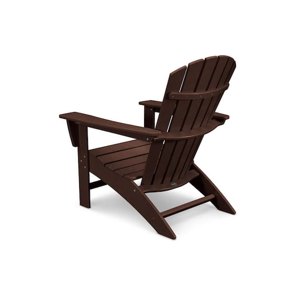 POLYWOOD Grant Park Traditional Curveback Mahogany Plastic Outdoor