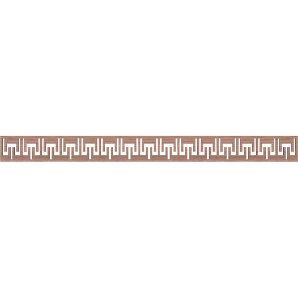 Victory Fretwork 0.25 in. D x 46.375 in. W x 4 in. L Walnut Wood Panel Moulding