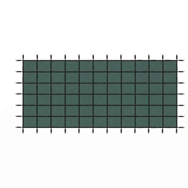 Inground Pool Safety Cover, Fits 30x50ft Rectangular Swimming Pools, Green Mesh