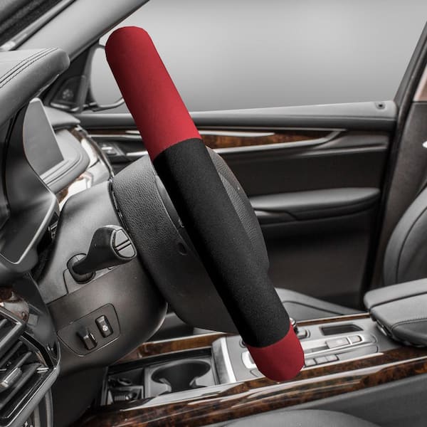 FH Group Modernistic Flat Cloth Steering Wheel Cover and 4-Seat Belt Pads  DMFH2033RED The Home Depot