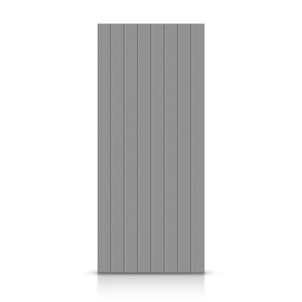 CALHOME 24 in. x 80 in. Hollow Core Light Gray Painted Composite MDF Interior Door Slab