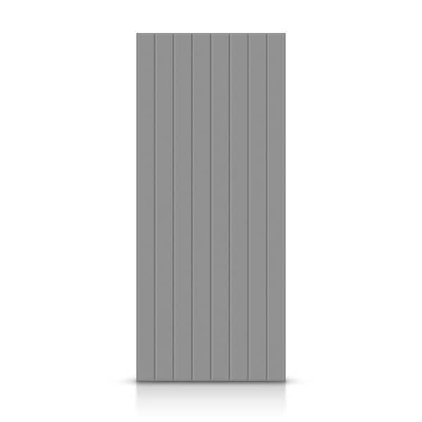 CALHOME 36 in. x 84 in. Hollow Core Light Gray Stained Composite MDF Interior Door Slab