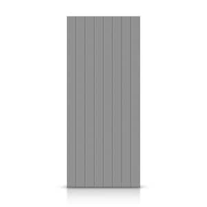 30 in. x 96 in. Hollow Core Light Gray Stained Composite MDF Interior Door Slab