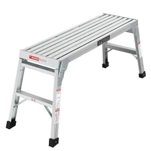 1-Step Heavy-Duty Aluminum Folding Step Stool, 225 lbs. Folding Step Ladder