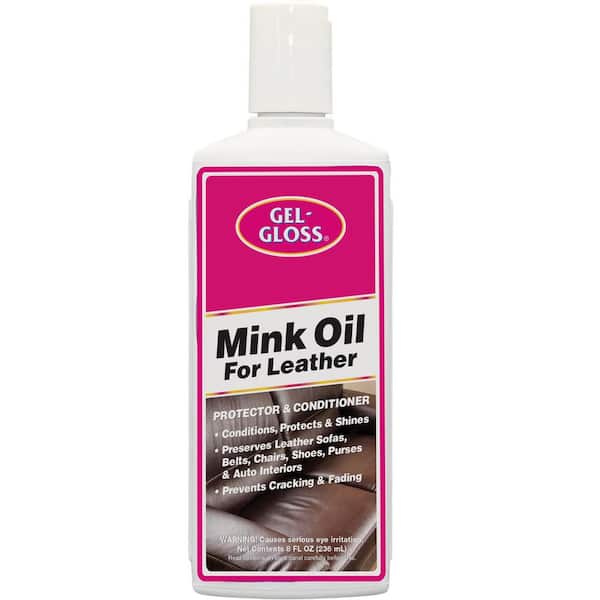 8 oz. Gel Gloss Mink Oil Leather Protector and Conditioner