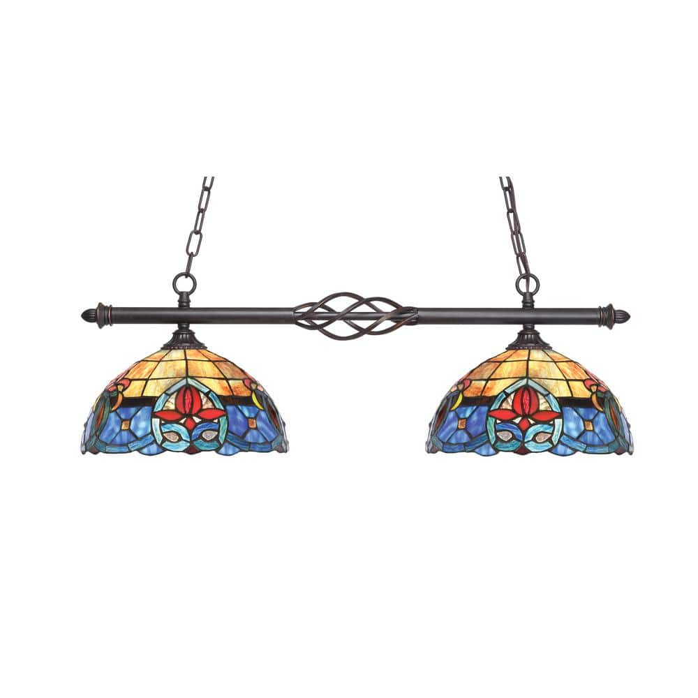 Bridgewater 2 Light Dark Granite Linear Chandelier, Any room with 12 in. Si