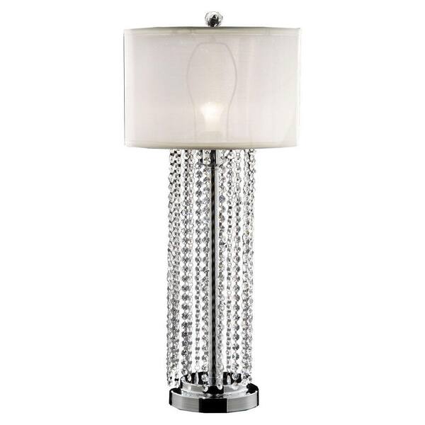 OK LIGHTING 30.5 in. Silver Simple Elegance Table Lamp