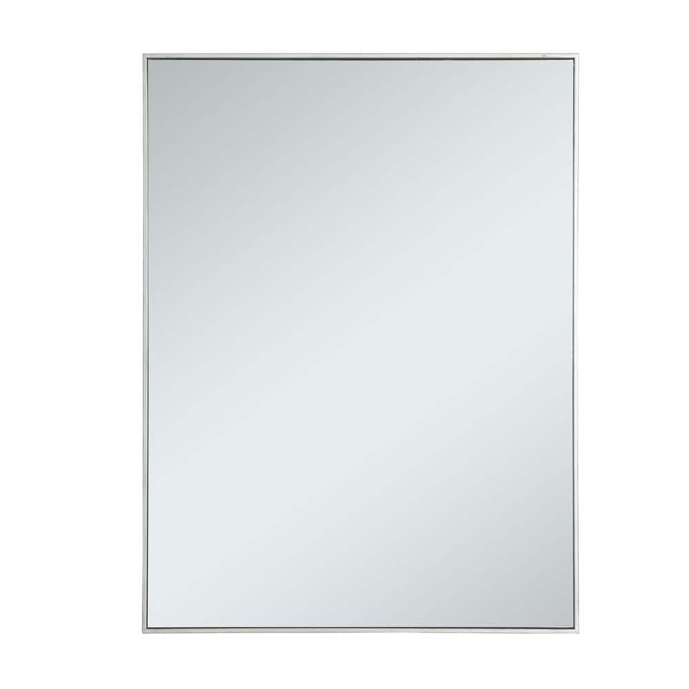 Large Rectangle Silver Modern Mirror (48 in. H x 36 in. W)