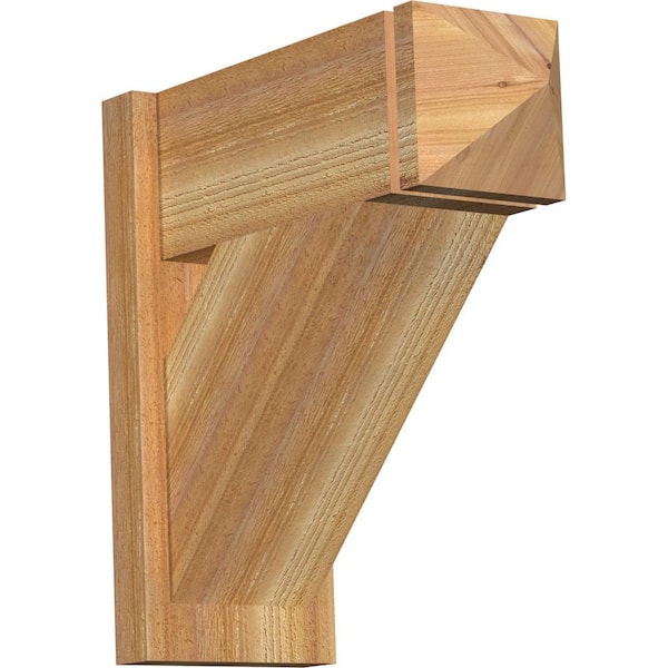 Ekena Millwork 8 in. x 20 in. x 20 in. Western Red Cedar Traditional Arts and Crafts Rough Sawn Outlooker
