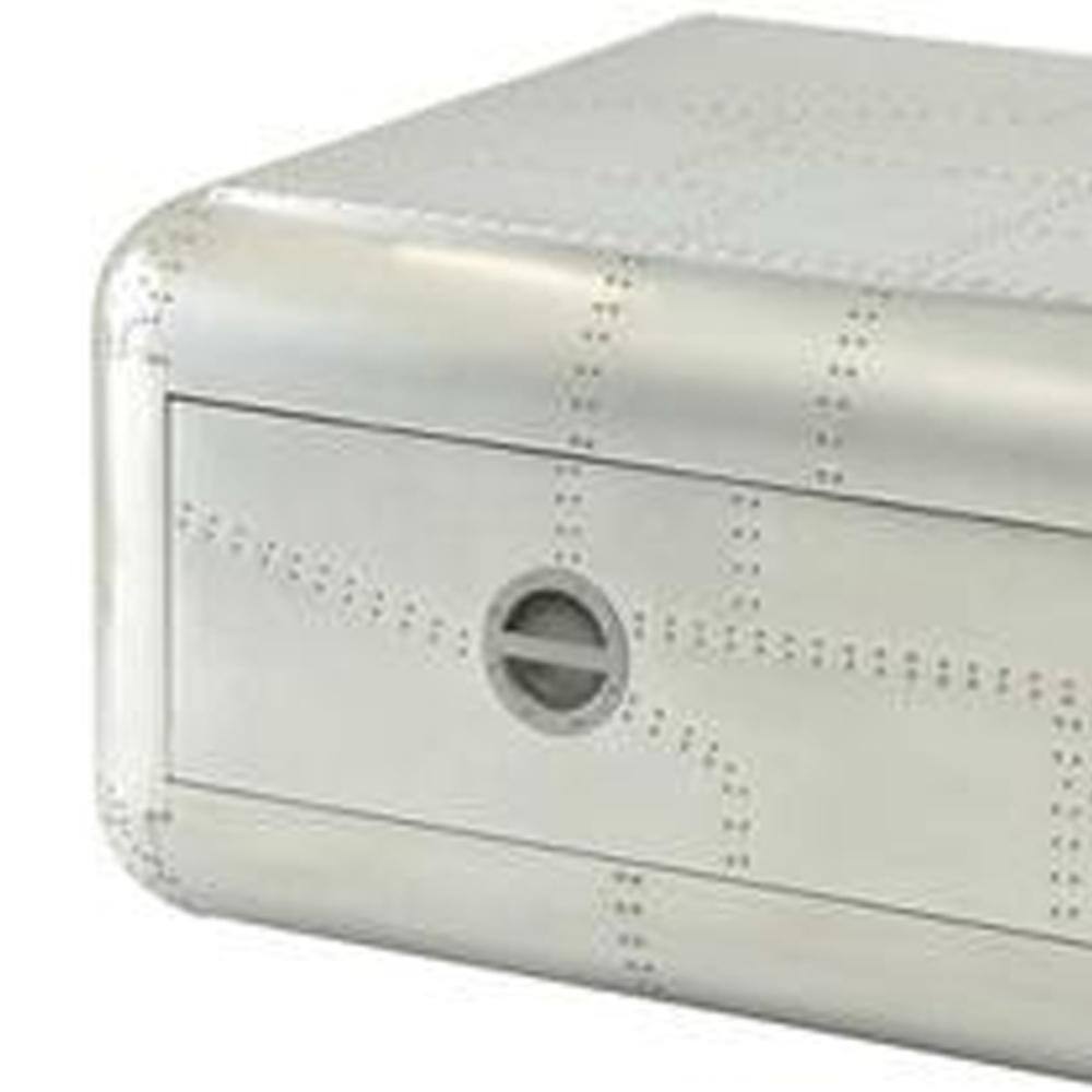 Brancaster Aluminum Rectangular Coffee Table with Storage