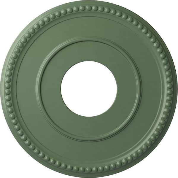 Ekena Millwork 3/4" x 12-1/2" x 12-1/2" Polyurethane Bradford Ceiling, Hand-Painted Athenian Green