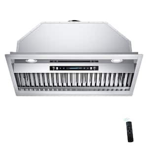30 in. 900 CFM Ducted Insert with LED 4 Speed Gesture Sensing and Touch Control Panel Range Hood in Stainless Steel