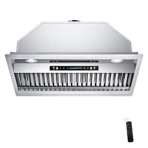 30 in. 600CFM Convertible Insert Range Hood in Stainless Steel with 4 Speed Gesture Control and Touch Panel