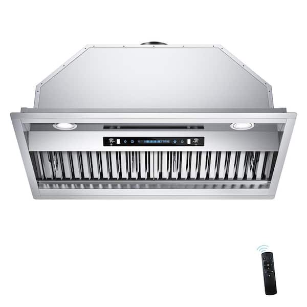 Dalxo 30 in. 600CFM Convertible Insert Range Hood in Stainless Steel with 4 Speed Gesture