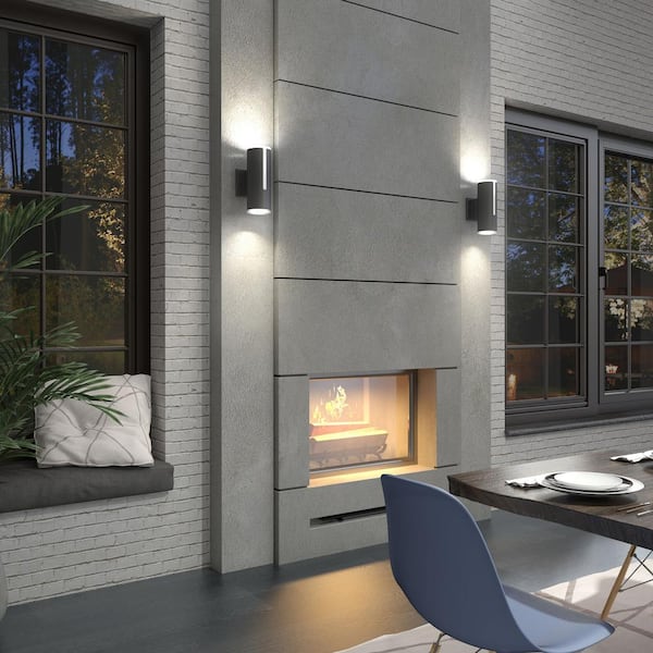 Artika Linea Black Modern Dusk to Dawn Integrated LED Outdoor