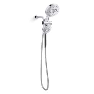 Viron 4-Spray 6 in. Dual Wall Mount Fixed and Handheld Shower Heads 1.75 GPM in Polished Chrome