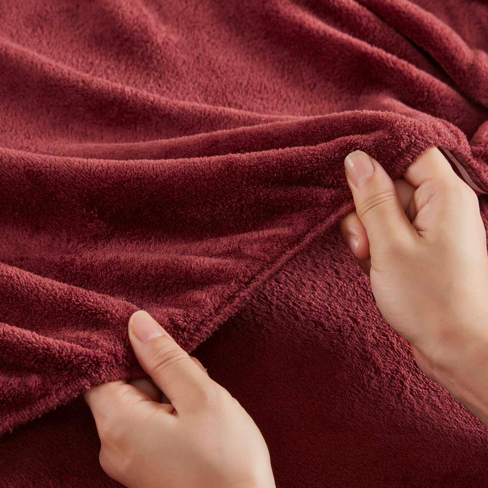 Twin Burgundy Soft Plush Microfiber Sheet Set