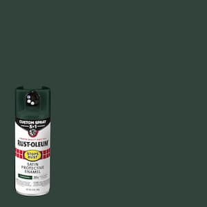 12 oz. Custom Spray 5-in-1 Satin Hunter Green Spray Paint