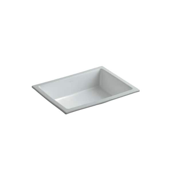 KOHLER Verticyl 19-3/4 in. Rectangle Undermount Bathroom Sink in Ice Grey