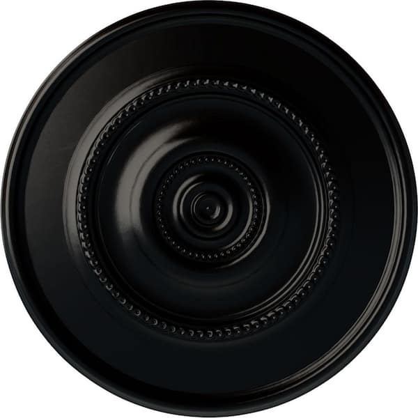 Ekena Millwork 30" x 2-1/4" Dylar Urethane Ceiling (Fits Canopies up to 6-1/4"), Hand-Painted Jet Black