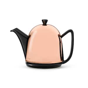34 fl. oz. Black Cosy Manto Teapot with Copper Casing