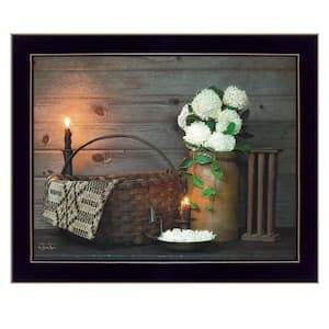 Charlie White Flowers 1-Piece Framed Wall Art 14 in. x 18 in.