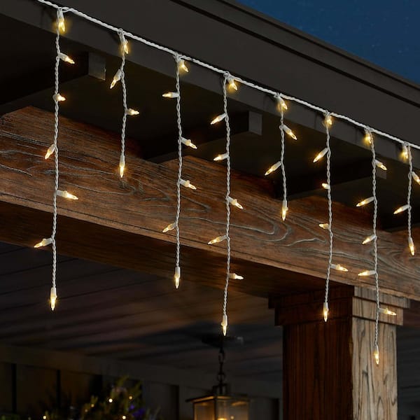 200 Count Warm White Mini LED Icicle Lights