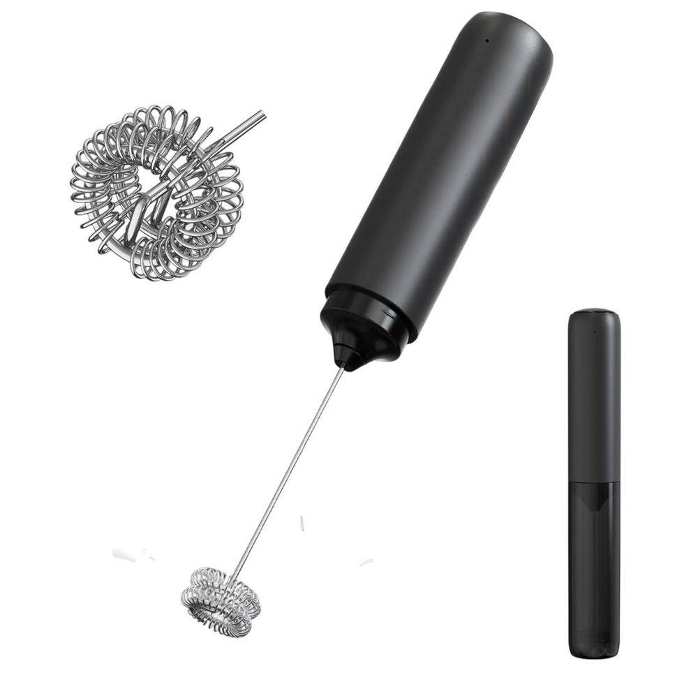 Handheld Milk Frother with Double-Spring Whisk, Portable Electric Mixer for Lattes Cappuccino
