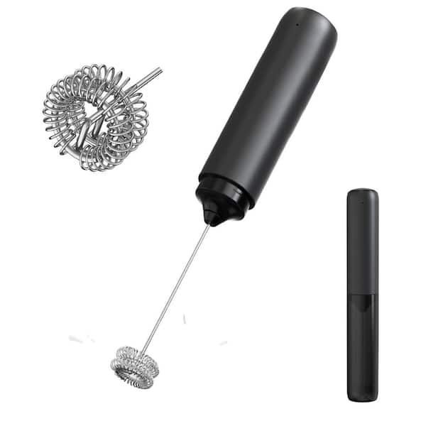 Handheld Milk Frother with Double-Spring Whisk, Portable Electric Mixer for Lattes Cappuccino