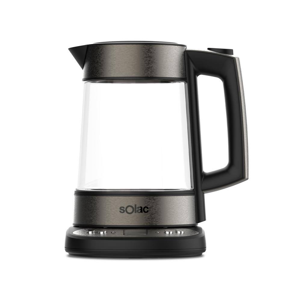 Solac Aroa 1.7 Quarts Glass and Stainless Steel Electric Kettle