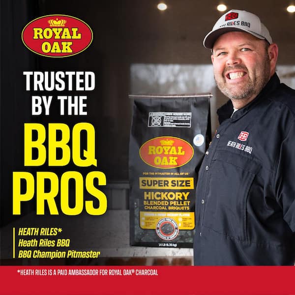 Royal Oak 14 lb. Hickory Pellet-Infused Super Size Briquets