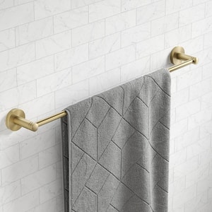 Elie 24-inch Bathroom Towel Bar Rack in Brushed Gold