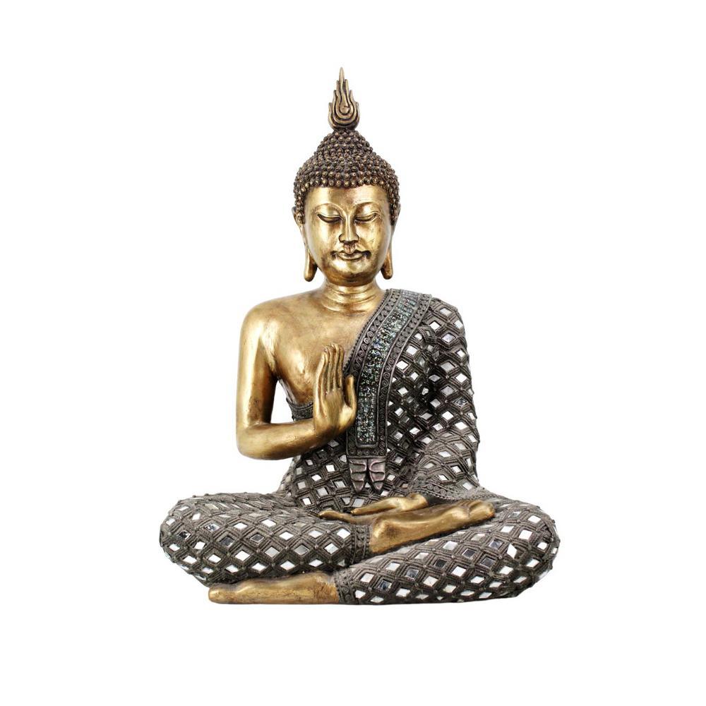 Zaer Ltd. International 16 in. Tall in Gold Finish Polyresin