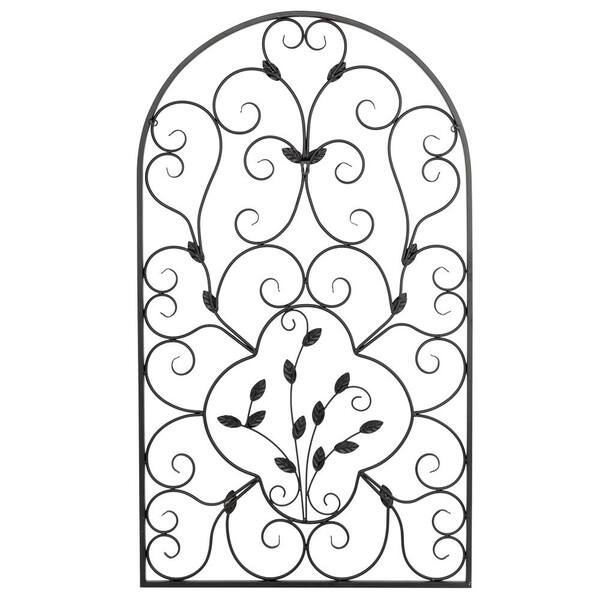 TIRAMISUBEST 41.14 in. x 23.82 in. x 0.59 in. Leaf-Shaped Wall Art Semi-Circular Retro Decorative Spanish Arch