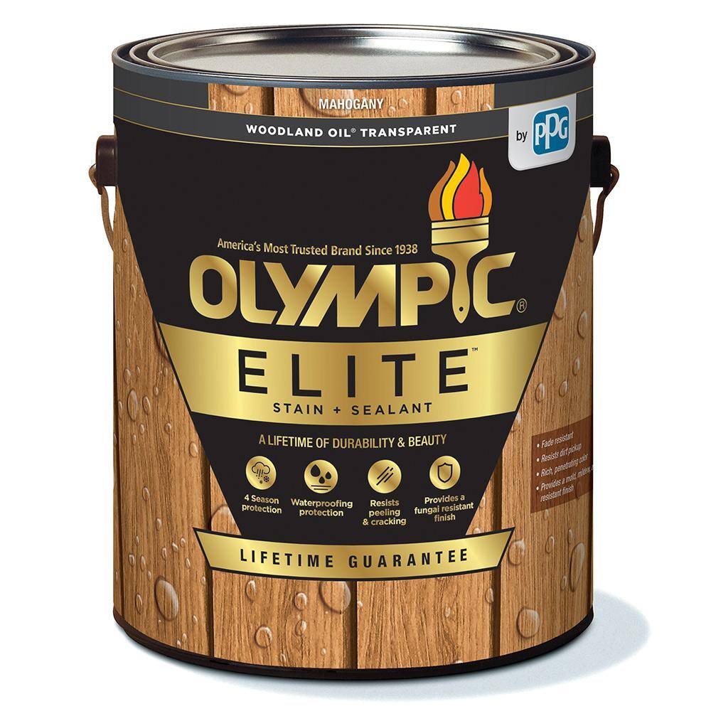 Olympic Elite 1 gal. Mahogany Woodland Oil Transparent