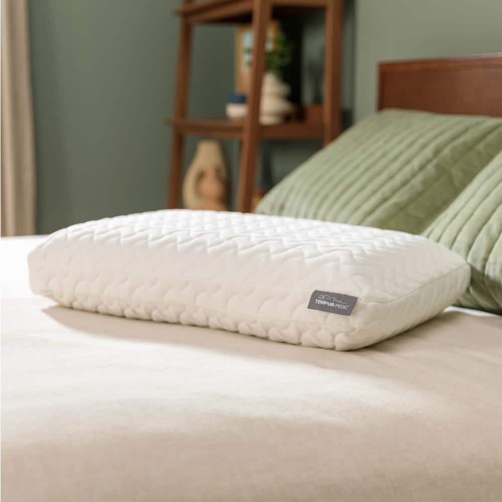 Standard White Memory Foam Cloud Pillow with Washable Cover