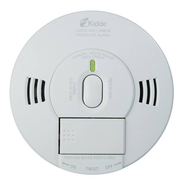 Kidde Firex Hardwired Combination Smoke And Carbon Monoxide Detector With Voice Alarm And Front Load Battery Door 21029888 The Home Depot