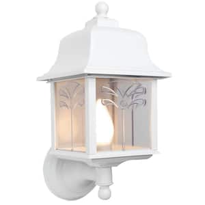 Palm White Outdoor Wall Lantern Sconce