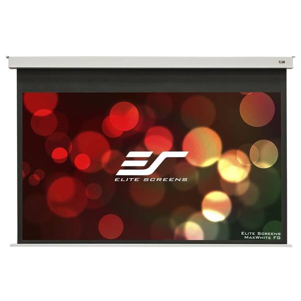 Elite Screens 120 in. Electric In-Ceiling Projection Screen with 8 in. Drop