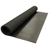 Rubber-Cal Corrugated Wide Rib 4 ft. x 8 ft. Black Rubber Flooring (32 sq.  ft.) 03_168_W_WR_08 - The Home Depot